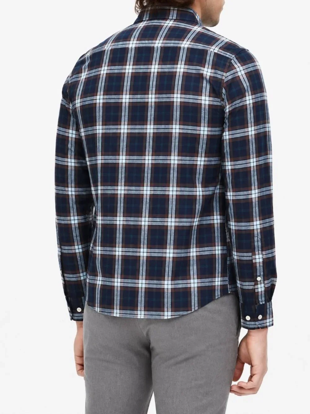 Banana Republic Untucked Slim Fit XL Plaid Button Down Shirt